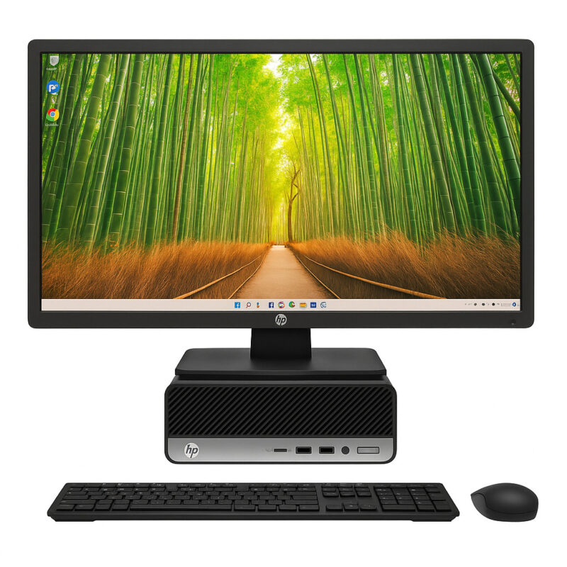 PC HP Sobremesa Reacondicionado | Intel Core i5 | 8GB RAM DDR4 | SSD 256GB + HDD 4TB | Monitor 24” 1200p | Pack Completo